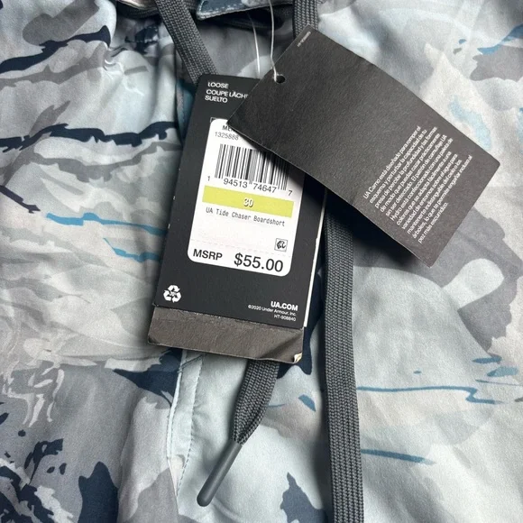 Under Armour Men's Camo Shorts - Gray and Blue NWT UPF 40 NWT - Picture 5 of 8